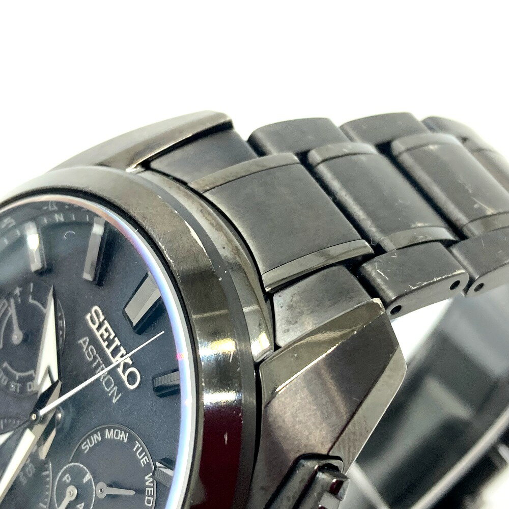 SEIKO セイコー SBXC069/5X53-0AV0 アストロン グローバルライン デイデイト GPS ソーラー電波 腕時計 チタン メンズ ブラック 【中古】