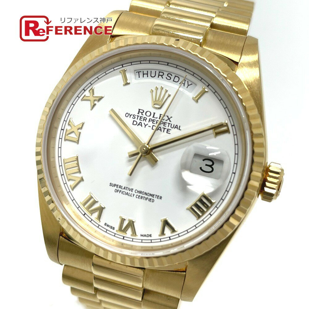 ROLEX ロレックス 18038 デイデイト ローマ文字盤 自動巻き 金無垢 腕時計 K18 メンズ ゴールド 【中古】