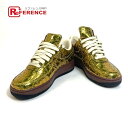 LOUIS VUITTON ルイヴィトン Louis Vuitton Nike Air Force 1 Low By Virgil Abloh Metallic Gold ナイキ エアフォース1 ロー バイ ヴァージル・アブロー スニーカー レザー ユニセックス ゴールド 未使用 