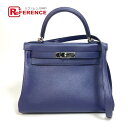 HERMES エルメス ケリー ヴェルソ 28 内縫い カバン 2WAYバッグ ショルダーバッグ ハンドバッグ エバーカラー レディース ブルーアンクル/ブルー...