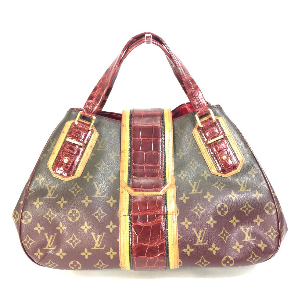 LOUIS VUITTON ルイヴィトン M95580 モノグラム ミラージュ グリート がま口 カバン ボストンバッグ 肩掛け ショルダーバッグ キャンバス レディース レッド 【中古】 2