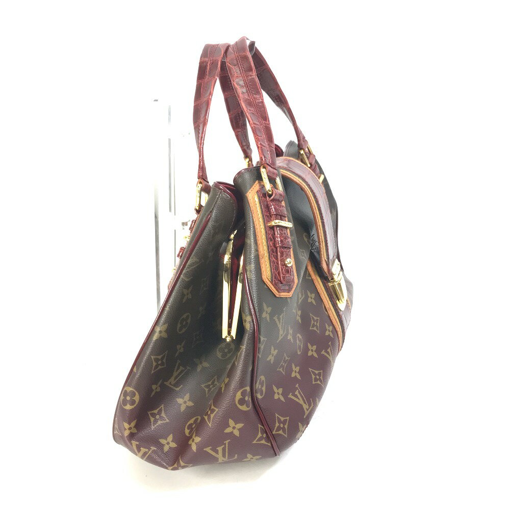 LOUIS VUITTON ルイヴィトン M95580 モノグラム ミラージュ グリート がま口 カバン ボストンバッグ 肩掛け ショルダーバッグ キャンバス レディース レッド 【中古】 3