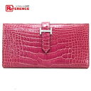 HERMES エルメス ベアンスフレ ダイヤモンド 2つ折り 長財布 K18WG /ダイヤモンド レディース フューシャピンク
