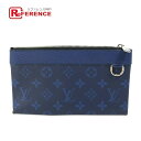 LOUIS VUITTON ルイヴィトン M30278 タイガラマ ポシェット ディスカバリー PM クラッチバッグ 小物入れ ポーチ ポーチ レザー メンズ ...