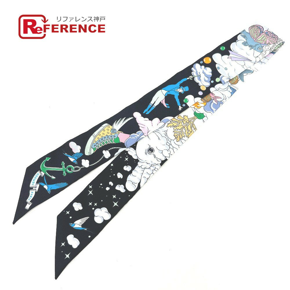 HERMES エルメス SUR MON NUAGE 私の雲 ツイリー スカーフ レディース ブルー 新品同様 【中古】のサムネイル