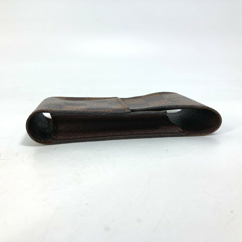 LOUIS VUITTON ルイヴィトン N63024 ダミエ エテュイ シガレット タバコケース 喫煙具 ポーチ シガレットケース ダミエキャンバス レディース エベヌ ブラウン 【中古】