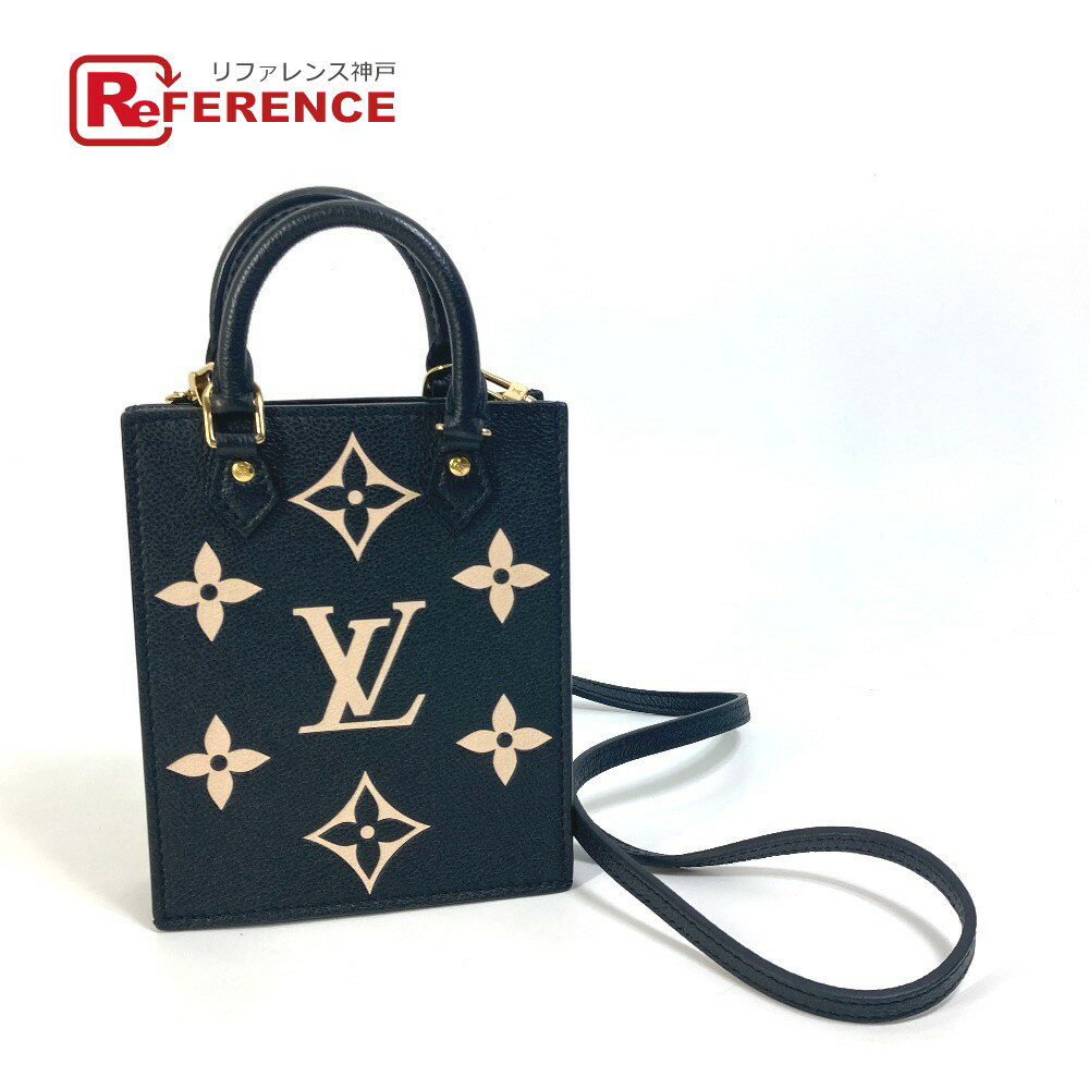 樂天商城 - LOUIS VUITTON ルイヴィトン c モノグラムアンプラント プティットサックプラ 2WAY ハンドバッグ 斜め掛け ショルダーバッグ モノグラムアンプラントレザー レディース ブラック 【中古】