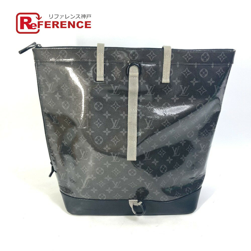 LOUIS VUITTON ルイヴィトン M43900 モノグラムエクリプス グレーズ ジップドトート リュックサック バックパック ハンドバッグ 2WAYバッグ トートバッグ ビニール メンズ ブラック 【中古】