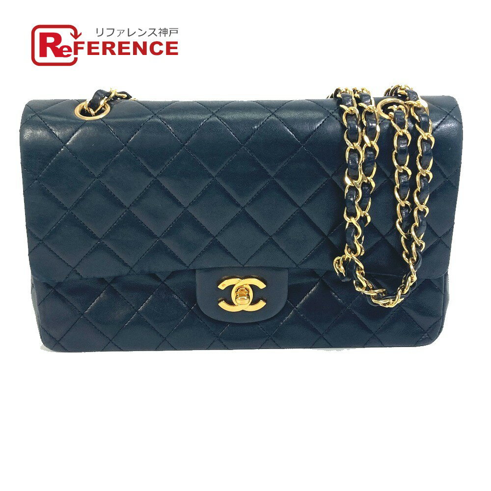 CHANEL シャネル A01112 CC ココマーク マトラッセ25 カバン Wフラップ チェーン ショルダーバッグ ラムスキン レディース ブラック 【中古】のサムネイル