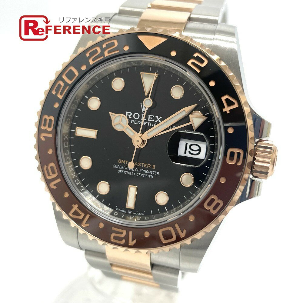 ROLEX ロレックス 126711CHNR GMTマスターII 自動巻き デイト 腕時計 SS/RG メンズ シルバー 新品同様 【中古】