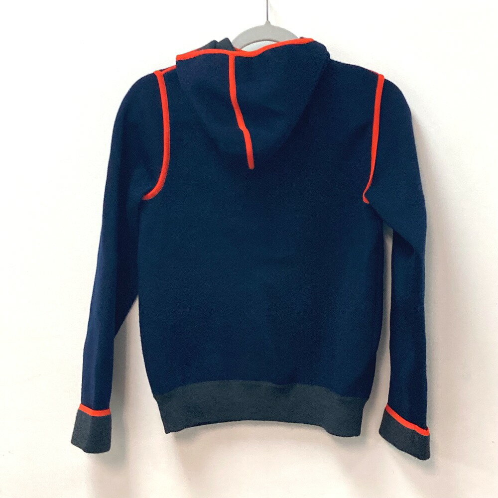 LOUIS VUITTON ルイヴィトン FMKC06　FMKC03 ロゴ トップス フーディー トレーナー ポイントモノグラム バイカラー フードパーカー パンツ セット ボトムス パンツ セットアップ ウール /ナイロン レディース ネイビー×オレンジ 【中古】