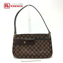 LOUIS VUITTON ルイヴィトン N51129 ダミエ オーバーニュ 肩掛け ショルダーバッグ ダミエキャンバス レディース エベヌ ブラウン 【中古】