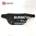 BURBERRY バーバリー 8028160 ロゴ BRUMMELL ホースフェリー HOSEFEY ウエストバッグ クロス ボディバッグ エナメル メンズ ブラック 【中古】(4)
