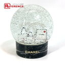 CHANEL シャネル ココマーク CC 2019年限定 ショッピングバッグ ショッパー ノベルティ ラージサイズ スノードーム ガラス レディース ホワイト 未使用 【中古】