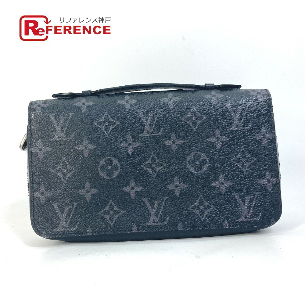 LOUIS VUITTON ルイヴィトン M61698 モノグラムエクリプス ジッピーXL トラベルケース ラウンドファスナー 長財布 モノグラムエクリプスキャンバス メンズ ブラック 【中古】