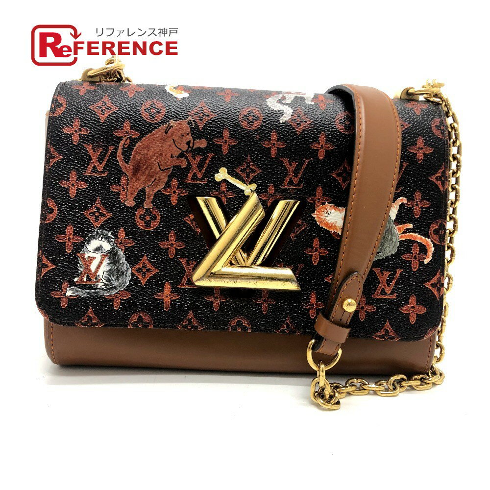 LOUIS VUITTON ルイヴィトン M44408 キャットグラム サック ツイストMM カバン チェーン/斜め掛け ショルダーバッグ モノグラムキャンバス レディース ブラウン 【中古】