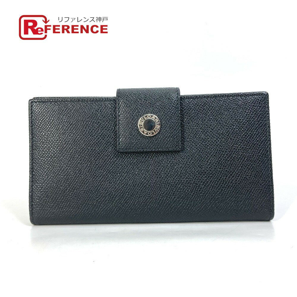 BVLGARI ブルガリ ブルガリブルガリ クラシコ ロングウォレット 二つ折り 長財布 レザー メンズ ブラック 【中古】