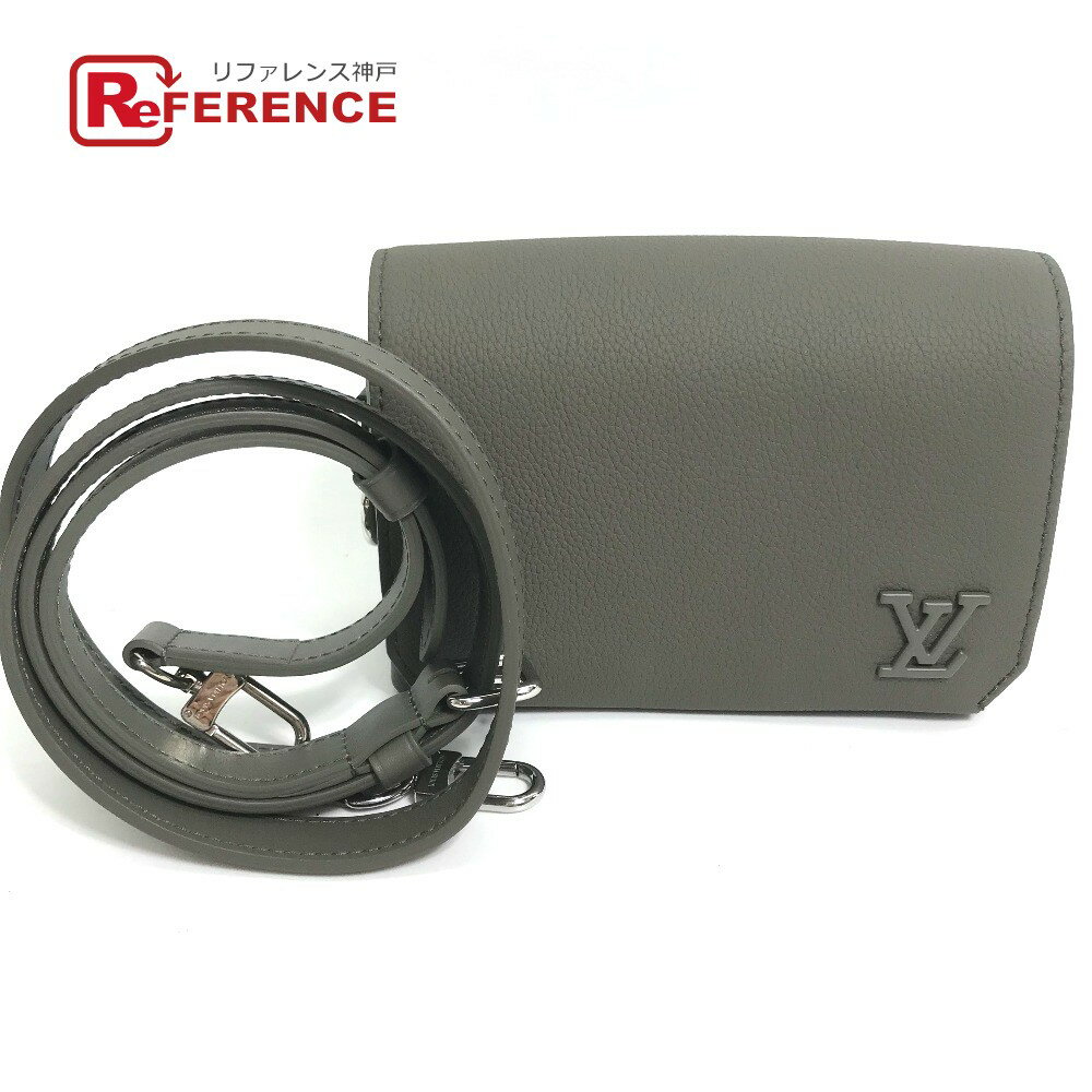LOUIS VUITTON ルイヴィトン M82281 アエログラム ファストライン ウェアブル ウォレット ポシェット カバン 斜め掛け ショルダーバッグ レザー メンズ グレー系 未使用 【中古】のサムネイル