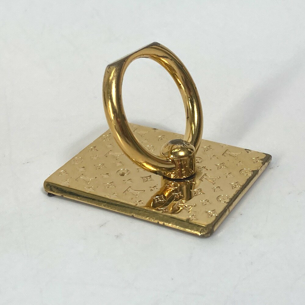 LOUIS VUITTON ルイヴィトン M64868 携帯アクセサリー サポート テレフォン ナノグラム スマートフォンアクセサリー スマホリング バンカーリング メタル レディース ゴールド 【中古】