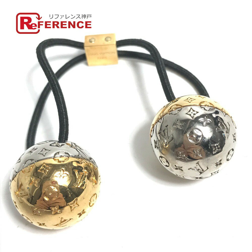 LOUIS VUITTON ルイヴィトン M80266 シュシュ プラネットLV ヘアアクセサリー シュシュ ヘアゴム メタル レディース ゴールド 【中古】