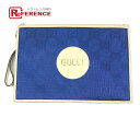 GUCCI グッチ 625598 ポーチ カバン オフザグリッド Off The Grid ストラップ付 クラッチバッグ ナイロン/レザー メンズ ブルー 【中古】