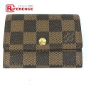 LOUIS VUITTON ルイヴィトン N61930 ダミエ ポルトモネ プラ 財布 小銭入れ コインケース ダミエキャンバス レディース エベヌ ブラウン 【中古】