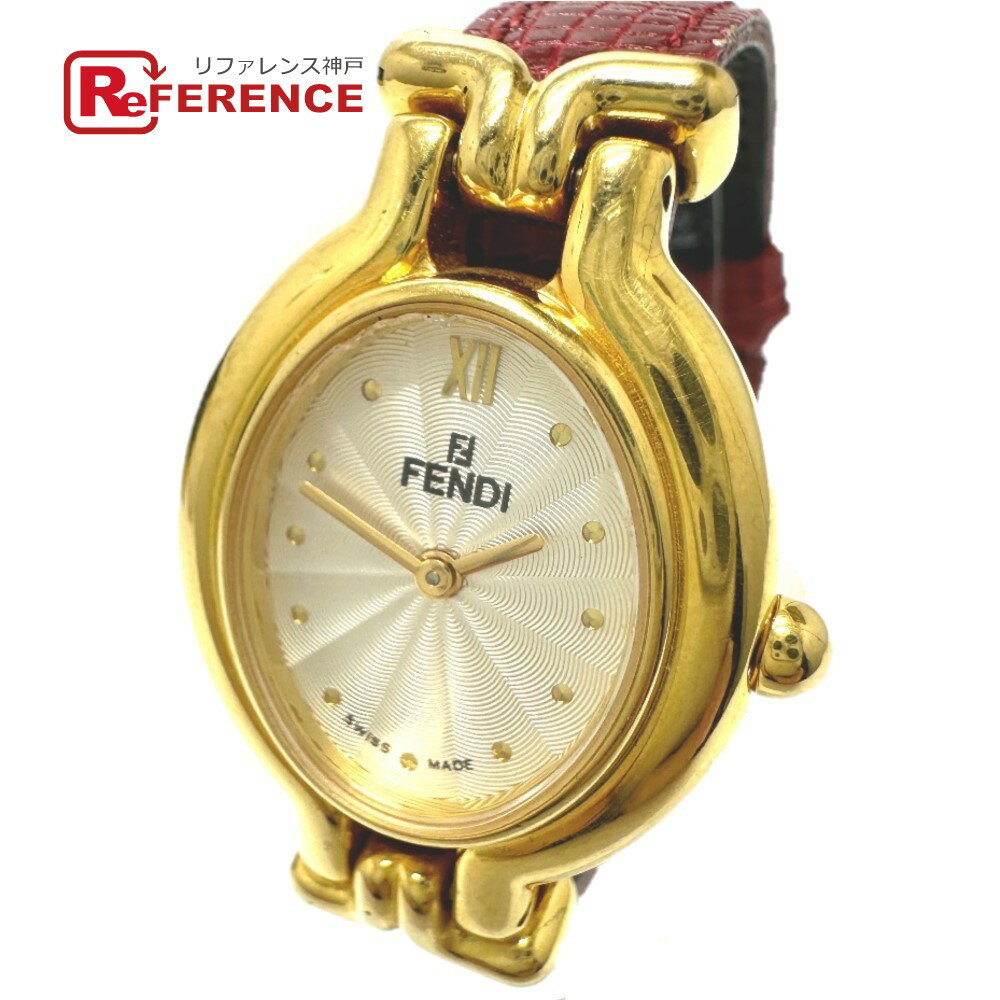 FENDI フェンディ 640L チェンジベルト 5色 クオーツ 腕時計 GP レディース ゴールド 【中古】