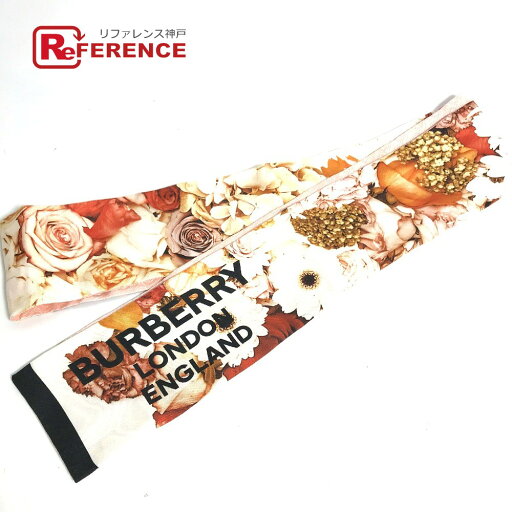 BURBERRY バーバリー 8021938 Floral Print Silk Skinny Scarf バンドースカーフ スカーフ シルク レディース ピンク 新品同様 【中古】 BURBERRY バーバリー 8021938 Floral Print Silk Skinny Scarf バンドースカーフ スカーフ シルク レディース ピンク 新品同様 【中古】