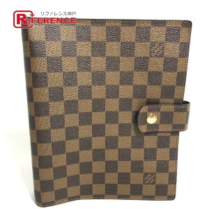 LOUIS VUITTON ルイヴィトン R20107 ダミエ アジェンダGM システム手帳 手帳カバー ダミエキャンバス レディース エベヌ ブラウン 【中古】