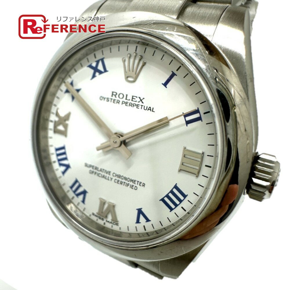 ROLEX ロレックス 177200 オイスターパーペチュアル ホワイトラッカー ローマ文字盤 自動巻き 腕時計 SS レディース シルバー 【中古】のサムネイル