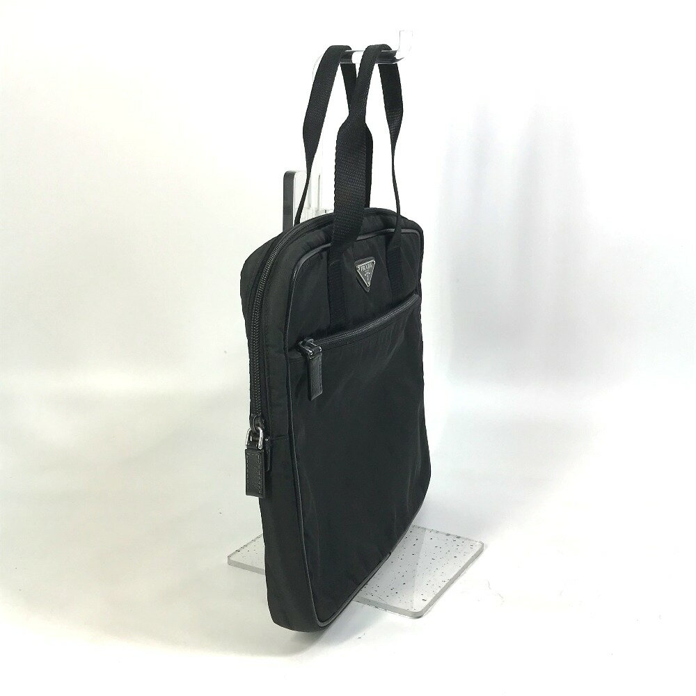 PRADA プラダ カバン トライアングルロゴ 三角ロゴ プレート ハンドバッグ PCバッ...