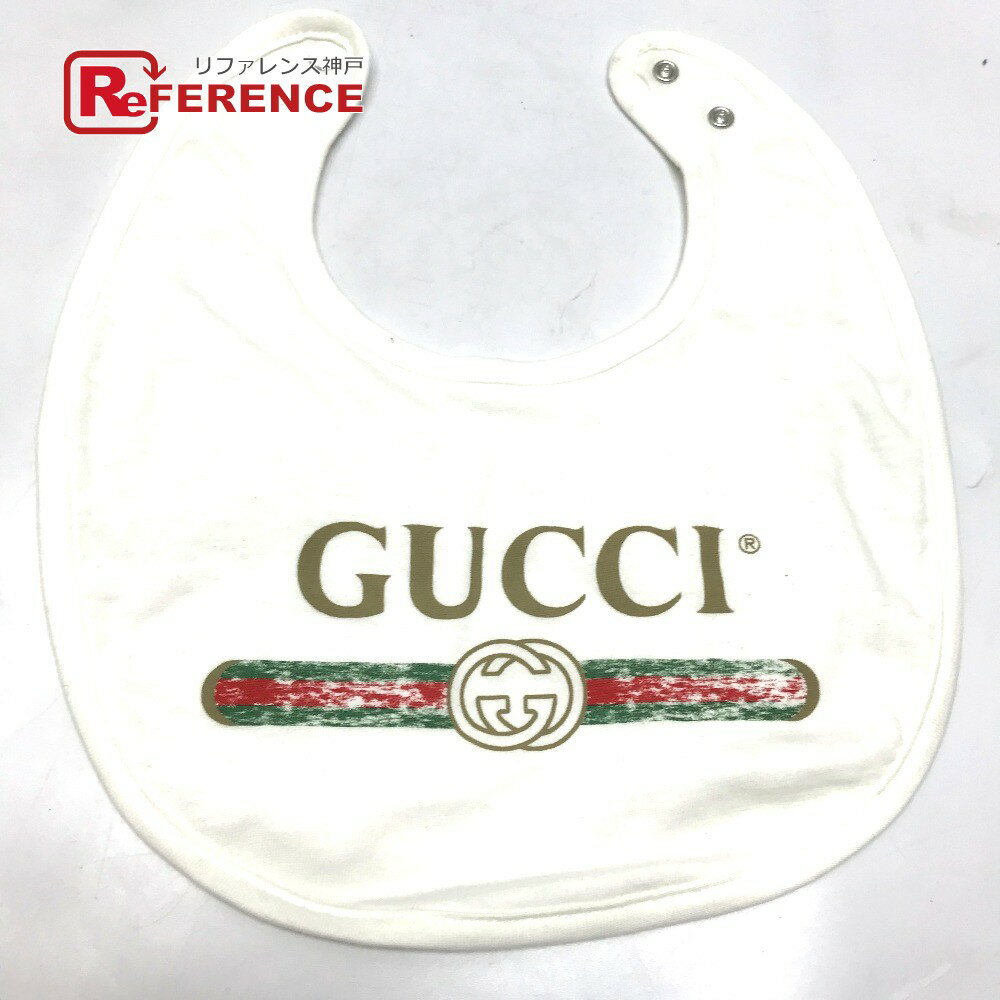 GUCCI グッチ 526565 ベビー 赤ちゃん BABY ロゴ スタイ ビブ よだれかけ よだれかけ 雑貨 コットン キッズ ホワイト 未使用 【中古】のサムネイル