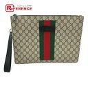 GUCCI グッチ 433665 シェリーライン カバン クラッチバッグ GGスプリームキャンバス メンズ ベージュ 【中古】