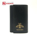 GUCCI グッチ 523683 BEE 6連 キーケース レザー レディース ブラック 【中古】