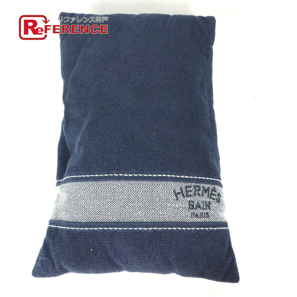 HERMES エルメス ピロー 枕 インテリア ヨッティング ビーチ クッション コットン レディース マリン ネイビー 【中古】のサムネイル