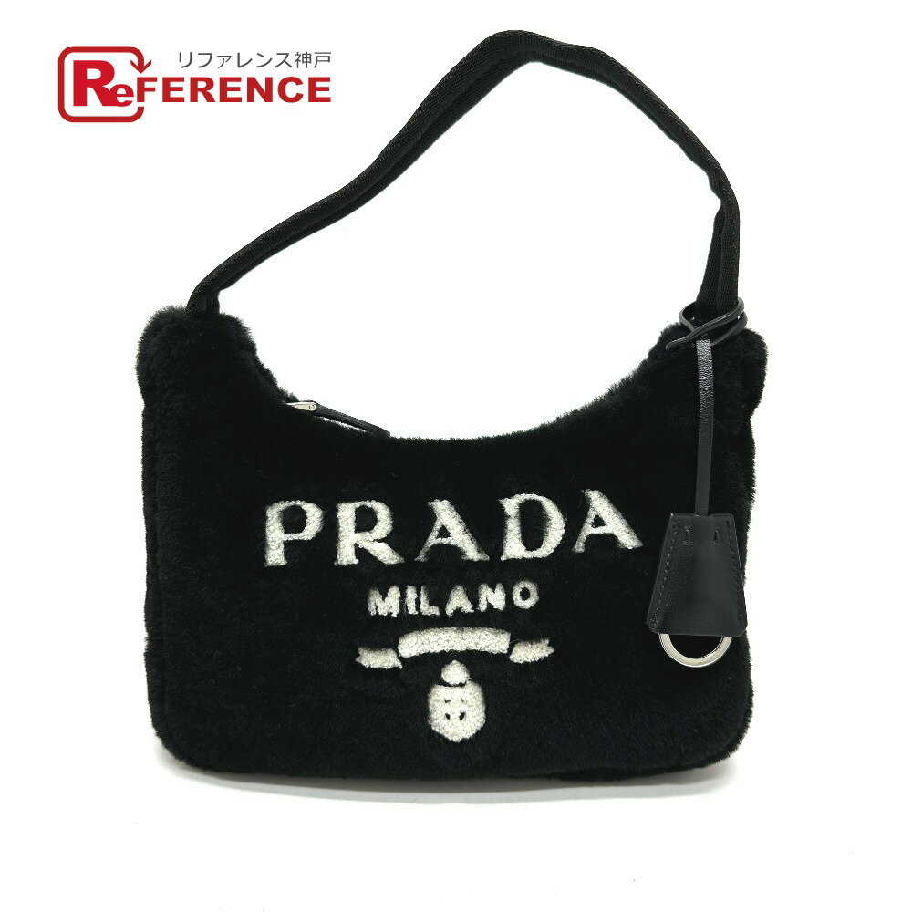 PRADA プラダ 1NE515 ロゴ テリー ミニ Re-Edition 2000　カバン ショルダーバッグ ファブリック レディース ブラック 【中古】