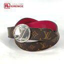 LOUIS VUITTON ルイヴィトン M0056W モノグラム サンチュール LVサークル ロゴ 細ベルト ベルト モノグラムキャンバス レディース ブラウン 【中古】