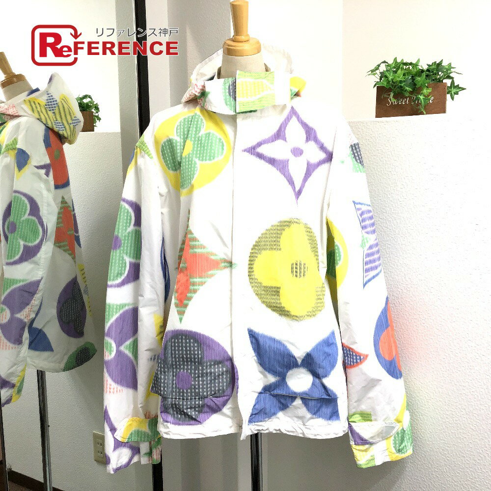 LOUIS VUITTON ルイヴィトン マルチカラーモノグラム ウィンドブレーカー Wファスナーアウター フード ジャケット アパレル シャカシャカ ブルゾン...