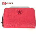 GUCCI グッチ 644412 ダブルG ジップアラウンドウォレット 財布 小銭入れ コインケース レザー レディース ピンク 【中古】