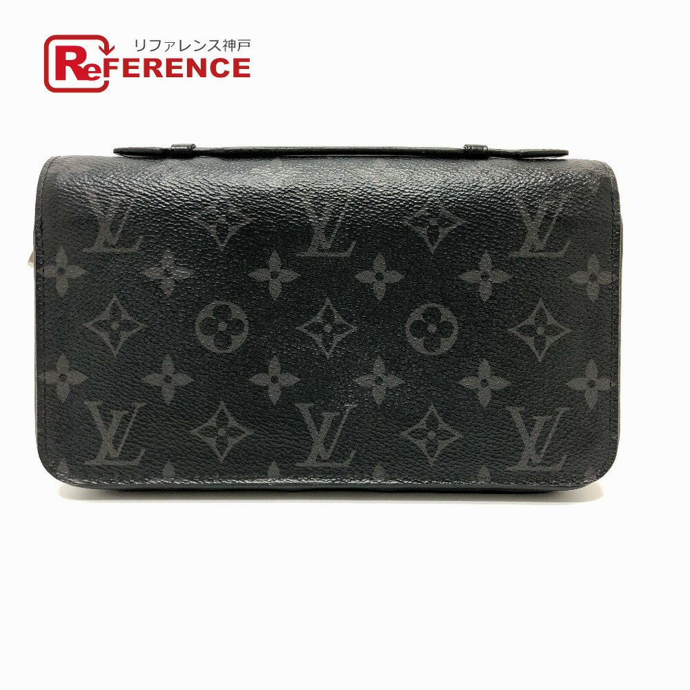 LOUIS VUITTON ルイヴィトン M61698 モノグラムエクリプス ジッピーXL ハンドバッグ トラベルケース 長財布 モノグラムエクリプスキャンバス メンズ ブラック 【中古】