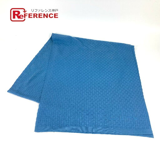 LOUIS VUITTON ルイヴィトン M75595 マイクロダミエ マフラー カシミヤ /コットン メンズ ブルー 【中古】 LOUIS VUITTON ルイヴィトン M75595 マイクロダミエ マフラー カシミヤ /コットン メンズ ブルー 【中古】