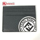 FENDI フェンディ 7M0164 ロゴ バイカラー 名刺入れ パスケース カードケース レザー メンズ グレー系 【中古】