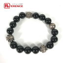 CHROME HEARTS クロムハーツ BEAD ビード CHクロスボール 9mm アクセサリー ブレスレット オニキス メンズ ブラック 【中古】