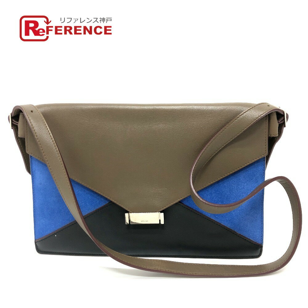 CELINE セリーヌ 斜め掛けバッグ ショルダーバッグ レザー レディース ブラウン 【中古】