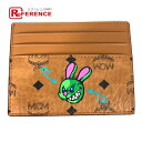 MCM エムシーエム 名刺入れ パスケース ヴィセトス ラビット うさぎ SAMBYPEN コラボ サムバイペン カードケース レザー ブラウン【中古】 メンズ