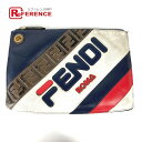 FENDI フェンディ カバン ポーチ FILA フィラ コラボ ロゴ 8BS021 クラッチバッグ レザー ホワイト【中古】 メンズ