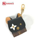 LOUIS VUITTON ルイヴィトン GI0448 モノグラム キャットモチーフ 猫 エテュイ・イヤホン AirPods 猫 アニマル エアポッズ ケース イヤフォンケース レザー レディース ブラウン 【中古】