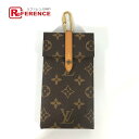 LOUIS VUITTON ルイヴィトン M68523 モノグラム カラビナ ボックス フォンケース スマホケース iphone ポーチ ポーチ モノグラムキャンバス レディース ブラウン 【中古】