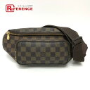 LOUIS VUITTON ルイヴィトン N51172 ダミエライン バムバッグ・メルヴィール カバン ウエストバッグ ダミエキャンバス メンズ エベヌ ブラウ...
