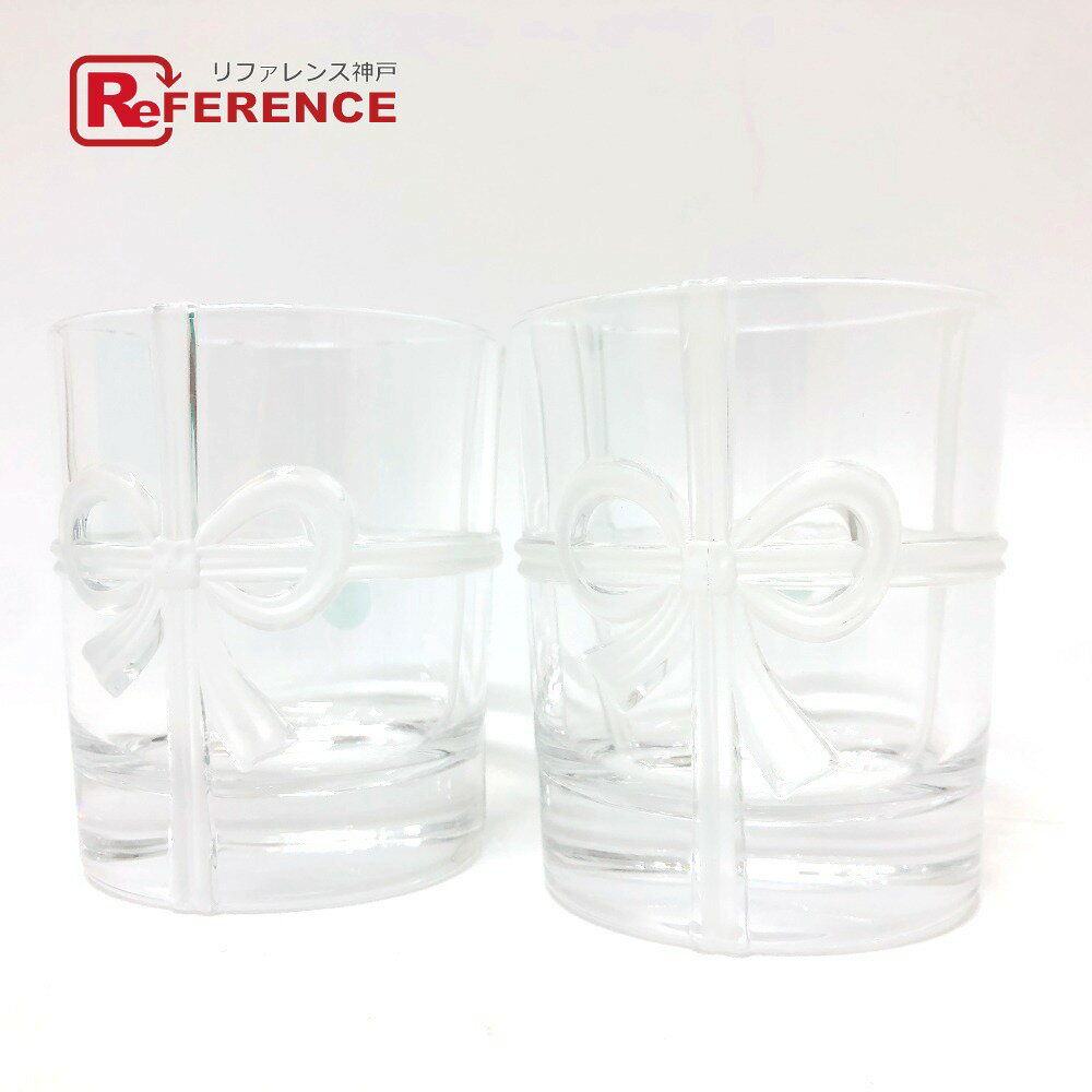 TIFFANY&Co. ティファニー グラス ペア セット ロックグラス グラス ガラス レディース クリア 未使用 【中古】
